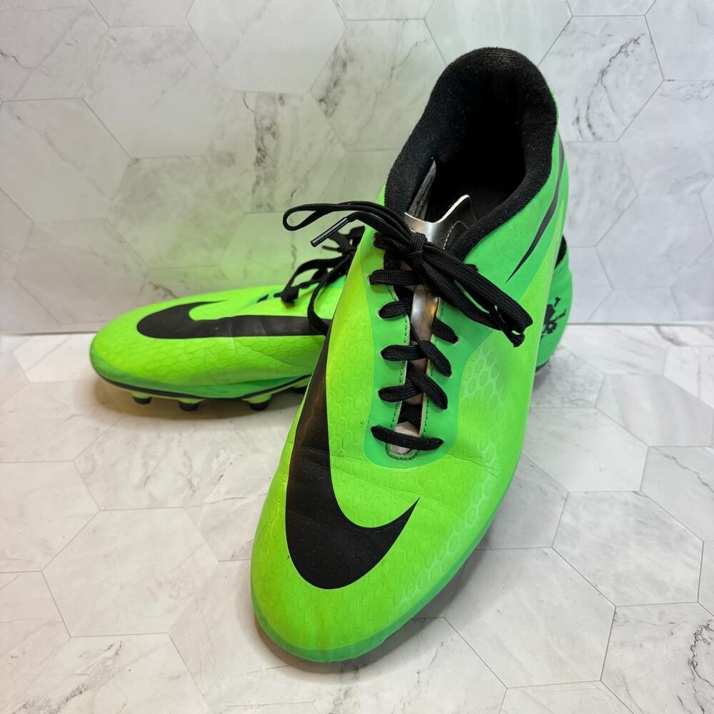 Nike Hypervenom Soccer Cleats Phatal FG Green Football Mens US 11.5 in EUC